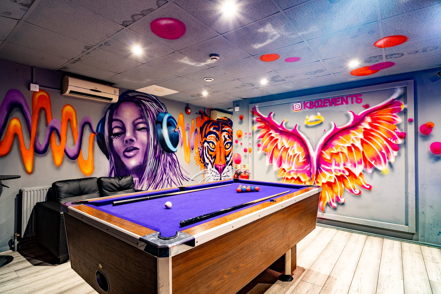 Private pool room at DJW Events