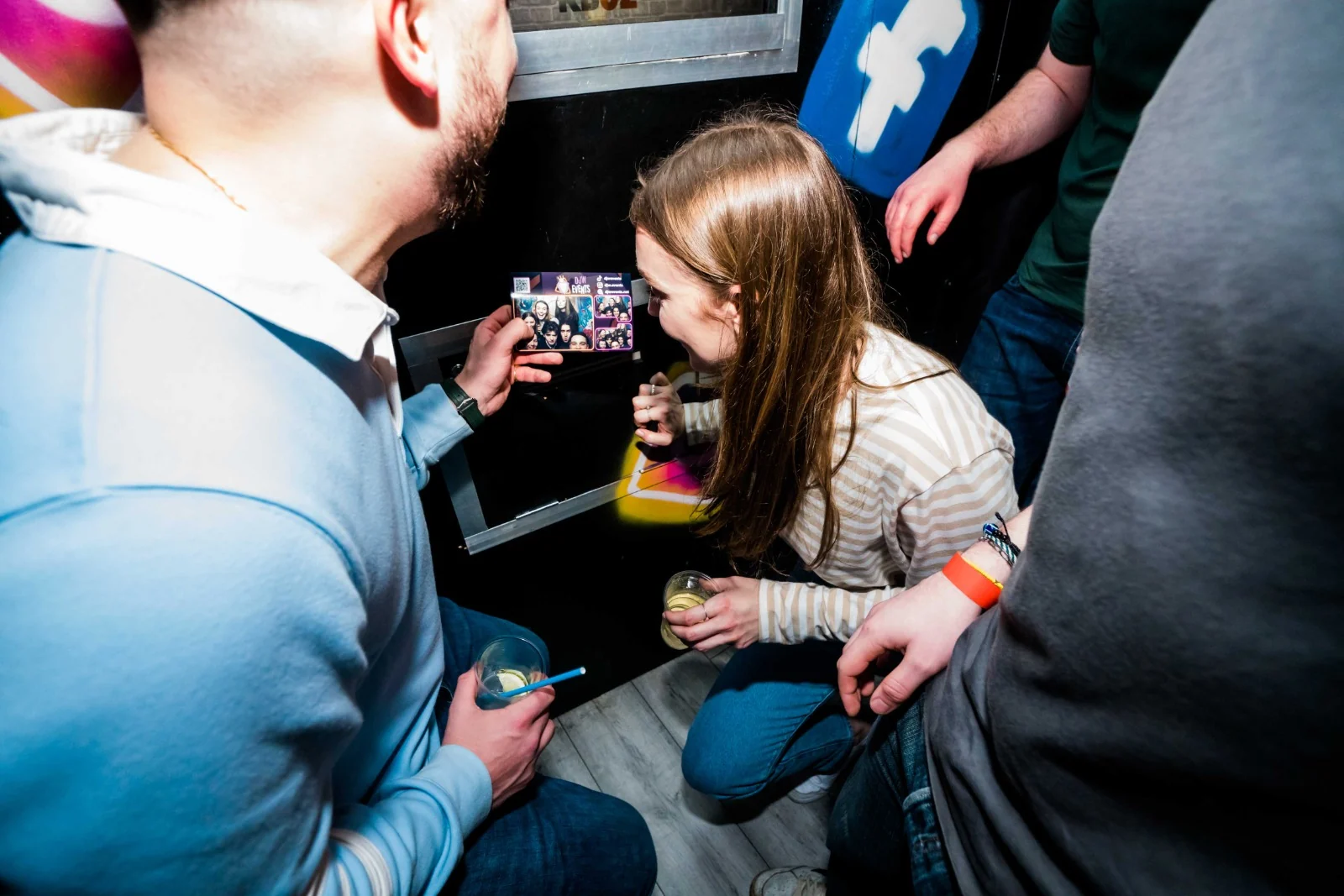 Collecting a photobooth print