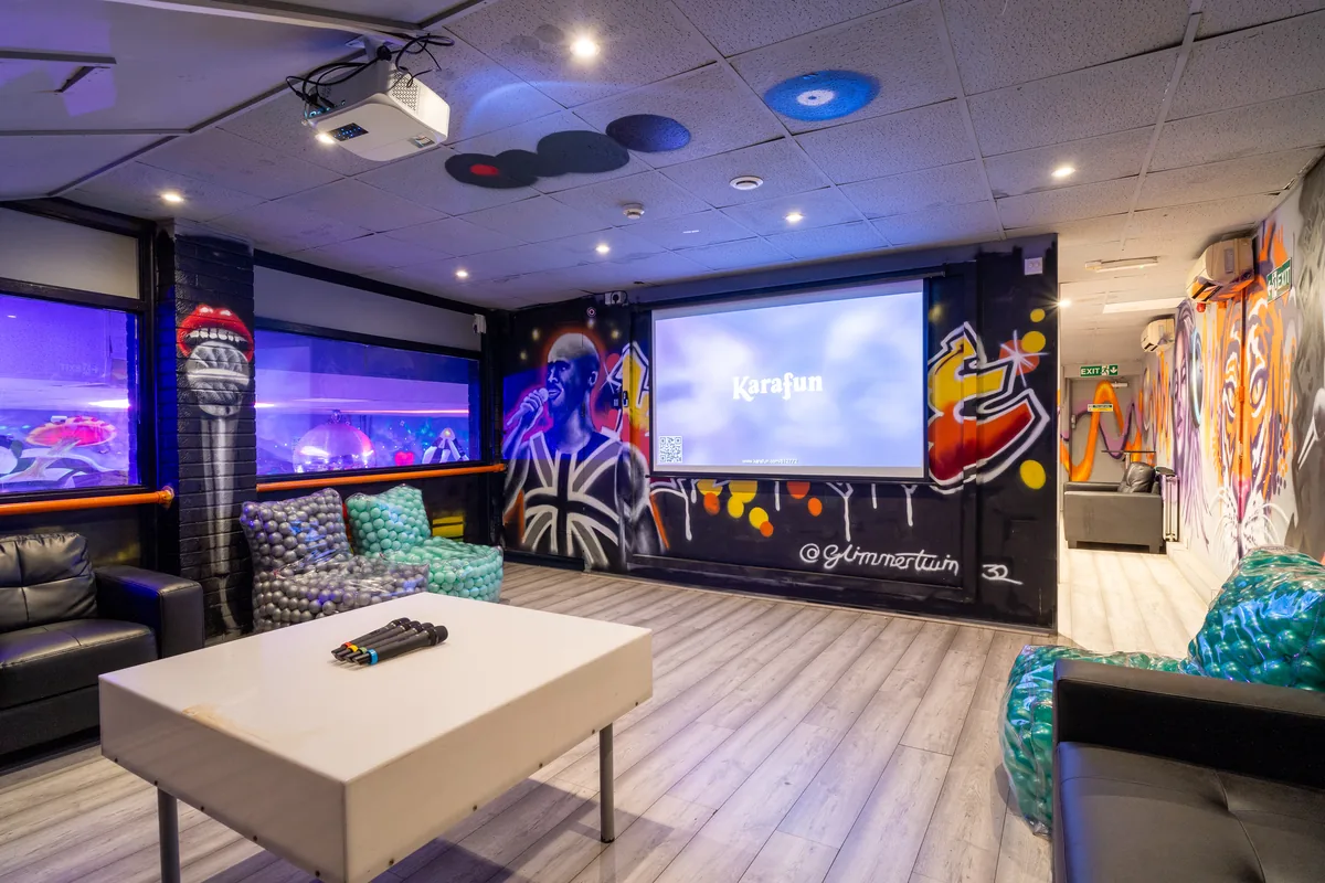 Private karaoke room at DJW Events